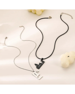 Modern Style Letter Stainless Steel Irregular Plating Pendant Necklace
