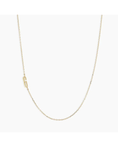 Letter G Titanium Steel Plating Titanium Steel 18K Gold Plated Pendant Necklace