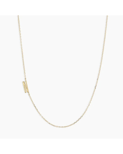 Letter N Titanium Steel Plating Titanium Steel 18K Gold Plated Pendant Necklace