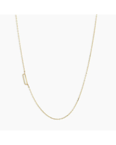 Letter Q Titanium Steel Plating Titanium Steel 18K Gold Plated Pendant Necklace