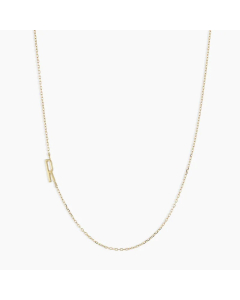Letter R Titanium Steel Plating Titanium Steel 18K Gold Plated Pendant Necklace