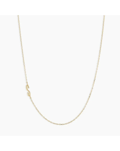 Letter S Titanium Steel Plating Titanium Steel 18K Gold Plated Pendant Necklace