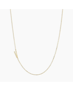 Letter V Titanium Steel Plating Titanium Steel 18K Gold Plated Pendant Necklace