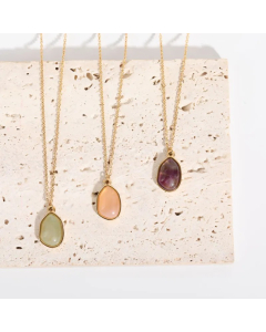 Retro Streetwear Irregular Geometric Stainless Steel Plating Titanium Steel 18K Gold Plated Pendant Necklace Long Necklace_colorza_2