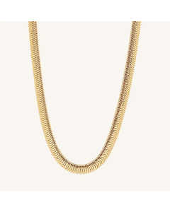Hip-Hop Retro Solid Color Titanium Steel Plating 18K Gold Plated Necklace