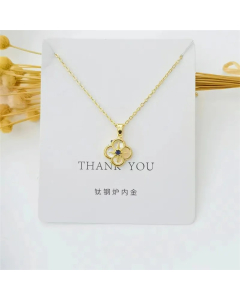 Elegant Flower Alloy Titanium Steel Plating Pendant Necklace