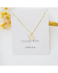 Elegant Flower Alloy Titanium Steel Plating Pendant Necklace