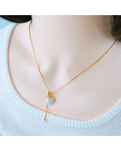 Elegant Heart Shape Butterfly Titanium Steel Inlay Artificial Pearls Rhinestones Shell Necklace