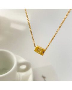 Hip-Hop Retro Solid Color Titanium Steel Chain Necklace