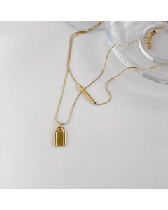 Simple Style Geometric Titanium Steel Plating Necklace