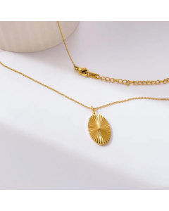 Simple Style Square Water Droplets Titanium Steel Plating Inlay Artificial Gemstones 18K Gold Plated Pendant Necklace