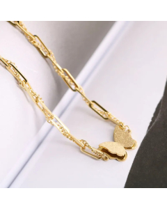 Classic Style Butterfly Titanium Steel Plating Necklace
