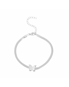 Simple Style Butterfly Stainless Steel Plating Necklace-Steel Color-Bracelet