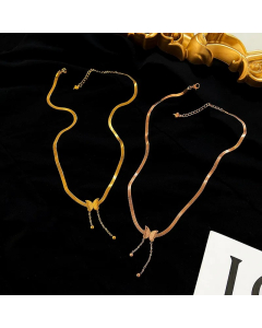 Simple Style Butterfly Stainless Steel Plating Necklace