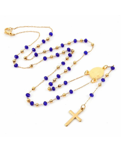 Ethnic Style Cross Stainless Steel Inlay Artificial Crystal Necklace