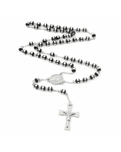 Simple Style Portrait Cross Stainless Steel Inlay Silica Gel Necklace
