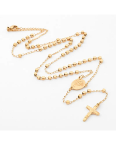 Simple Style Cross Stainless Steel Plating Necklace