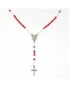 Simple Style Cross Stainless Steel Inlay Artificial Crystal Necklace