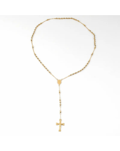 Ethnic Style Cross Stainless Steel Beaded Plating Pendant Necklace