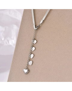Simple Style Heart Shape Stainless Steel Polishing Pendant Necklace