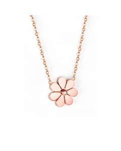 Sweet Flower Stainless Steel Plating Necklace