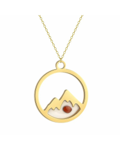 Simple Style Streetwear Mountain Stainless Steel Pendant Necklace