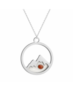 Simple Style Streetwear Mountain Stainless Steel Pendant Necklace