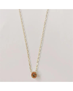 Letter G Titanium Steel Plating 14K Gold Plated Pendant Necklace