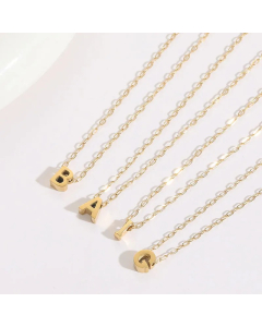 Casual Classic Style Streetwear Letter Titanium Steel Plating 14K Gold Plated Pendant Necklace_colorza_4