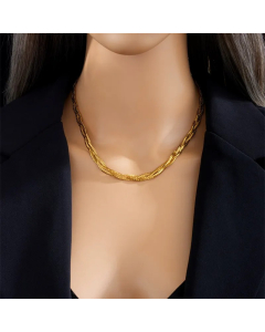 INS Style Geometric Titanium Steel Plating 18K Gold Plated Necklace