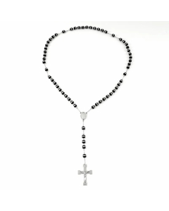 Ethnic Style Portrait Cross Stainless Steel Inlay Silica Gel Necklace