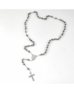 Ethnic Style Portrait Cross Stainless Steel Plating Necklace
