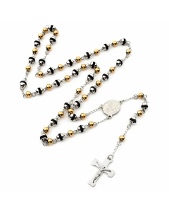 Ethnic Style Portrait Cross Titanium Steel Plating Necklace