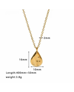 INS Style Geometric Heart Shape Stainless Steel Titanium Steel Irregular Plating Inlay Rhinestones Pendant Necklace