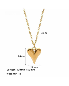 INS Style Geometric Heart Shape Stainless Steel Titanium Steel Irregular Plating Inlay Rhinestones Pendant Necklace