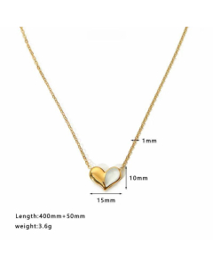 Streetwear Heart Shape Butterfly Stainless Steel Titanium Steel Plating Pendant Necklace