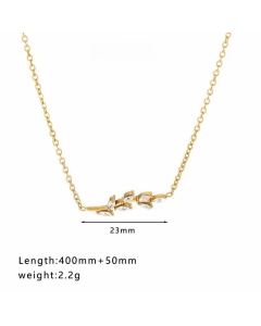 Streetwear Heart Shape Butterfly Stainless Steel Titanium Steel Plating Pendant Necklace