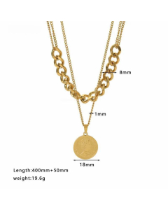 Streetwear Heart Shape Butterfly Stainless Steel Titanium Steel Plating Pendant Necklace