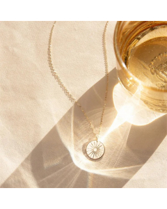 Simple Style Round Sun Stainless Steel Plating 18K Gold Plated Pendant Necklace Long Necklace