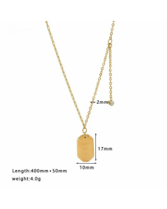 Wholesale Stainless Steel Necklace Geometric Heart Shape Plating Inlay Zircon Pendant Necklace-09