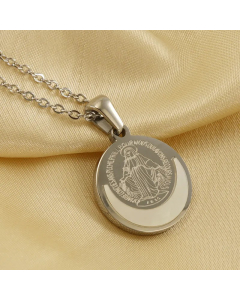 Modern Style Faith Cross Stainless Steel Plating 18K Gold Plated Pendant Necklace