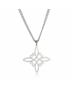 Simple Style Irregular Knot Stainless Steel Titanium Steel Plating Pendant Necklace