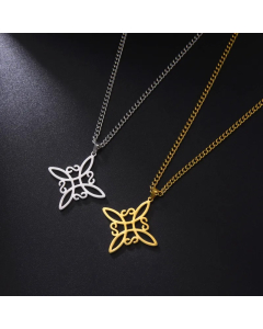 Simple Style Irregular Knot Stainless Steel Titanium Steel Plating Pendant Necklace