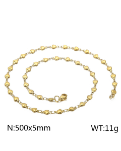 Elegant Simple Style Heart Shape Titanium Steel Polishing Necklace