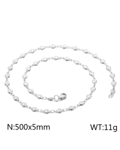Elegant Simple Style Heart Shape Titanium Steel Polishing Necklace