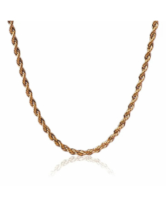 Plain Stainless Steel Hemp Flowers Chain Necklace