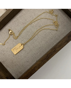 Retro Geometric Titanium Steel Plating 24K Gold Plated Necklace