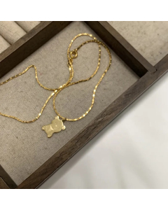 Retro Geometric Titanium Steel Plating 24K Gold Plated Necklace