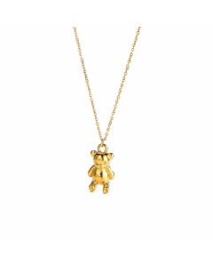 Simple Style Bear Titanium Steel Plating Pendant Necklace