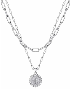 Simple Style Letter I Stainless Steel Plating Layered Necklaces